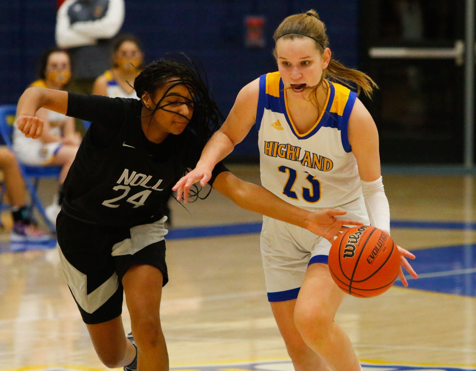 Bishop Noll at Highland girls basketball